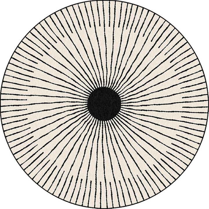 BowLift | Unique Radial Pattern Rug Apricot Modern Rug Polyester Washable Non-Slip Back Rug for Bedroom