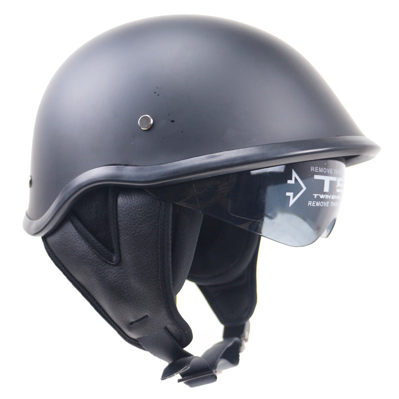 Classic Half-Shell Motorcycle Helmet with Visor Bowlift