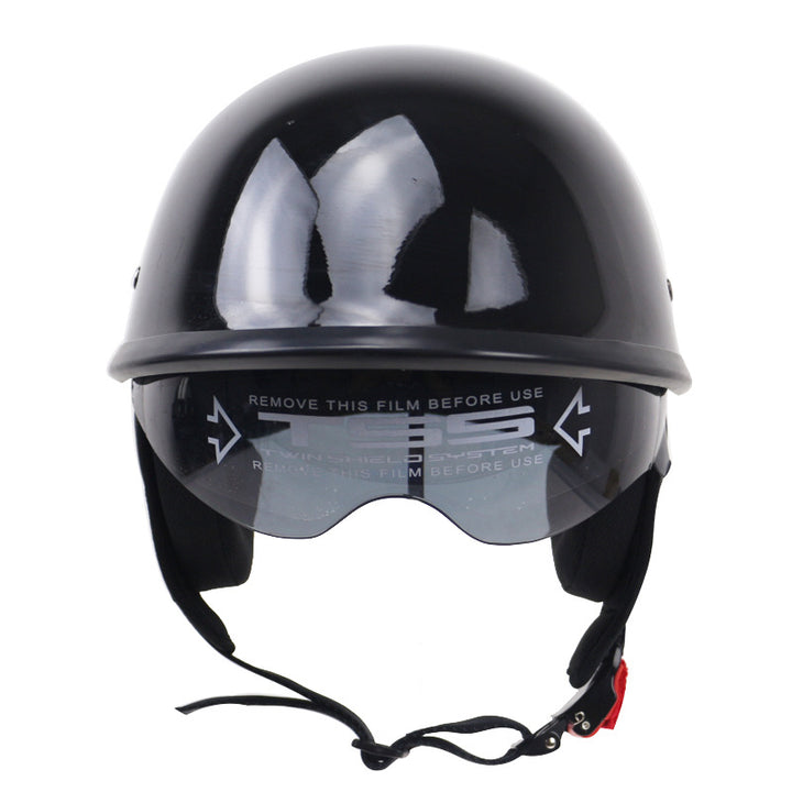 Classic Half-Shell Motorcycle Helmet with Visor Bowlift