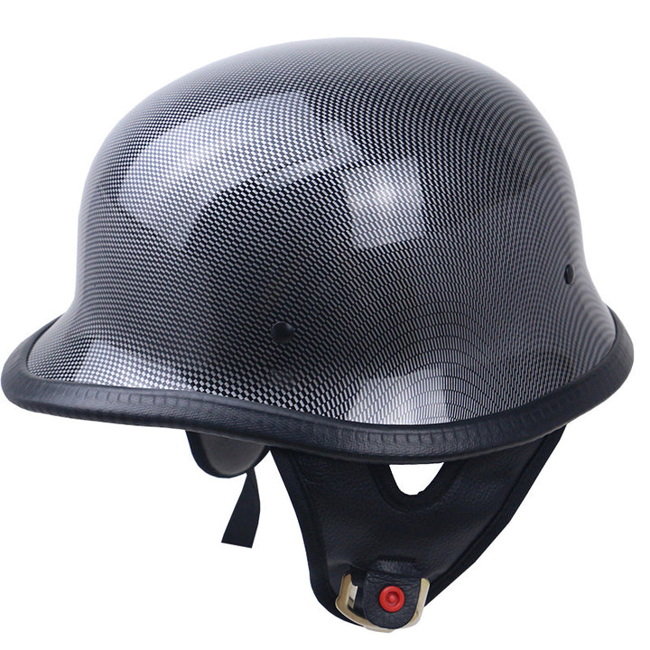 Vintage Carbon Fiber Motorcycle Helmet Bowlift