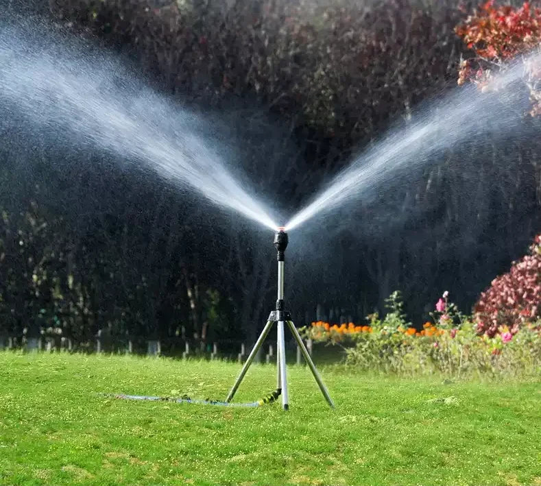Rotating tripod sprayer | Sprinkler garden watering device | Bowlift