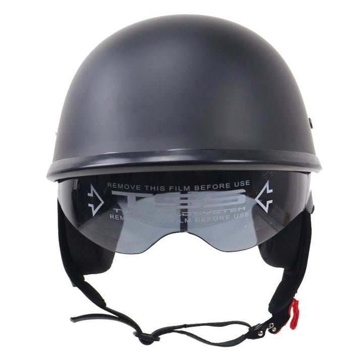 Classic Half-Shell Motorcycle Helmet with Visor Bowlift