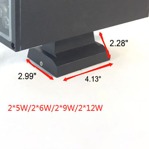 Modern Minimalist Square Column LED Luminous Outdoor Waterproof Wall Sconce Lamp | Bowlift