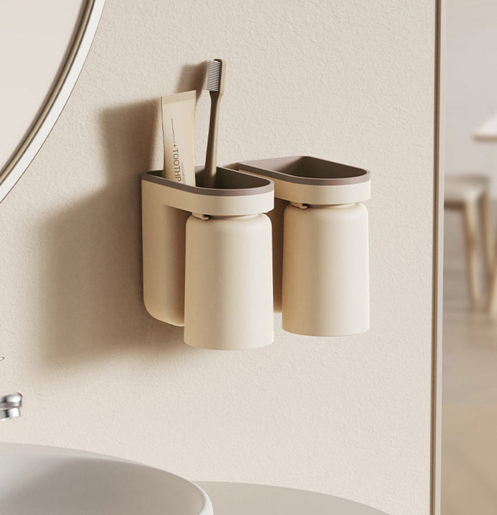 DuoClean 2-in-1 Wall Mount for Toothbrush and Cup – Clever Storage Without Drilling Bowlift