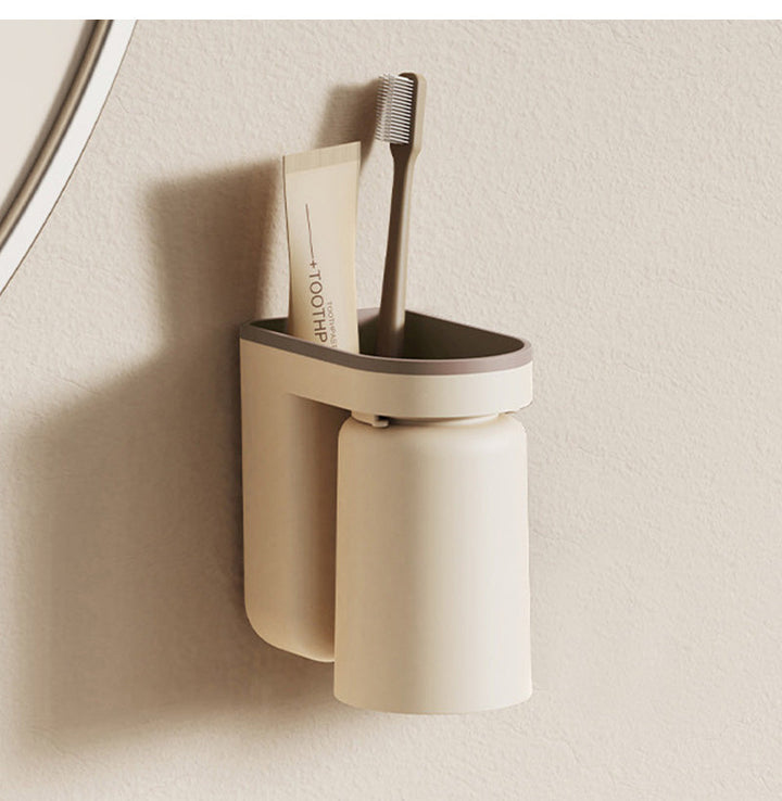 DuoClean 2-in-1 Wall Mount for Toothbrush and Cup – Clever Storage Without Drilling Bowlift