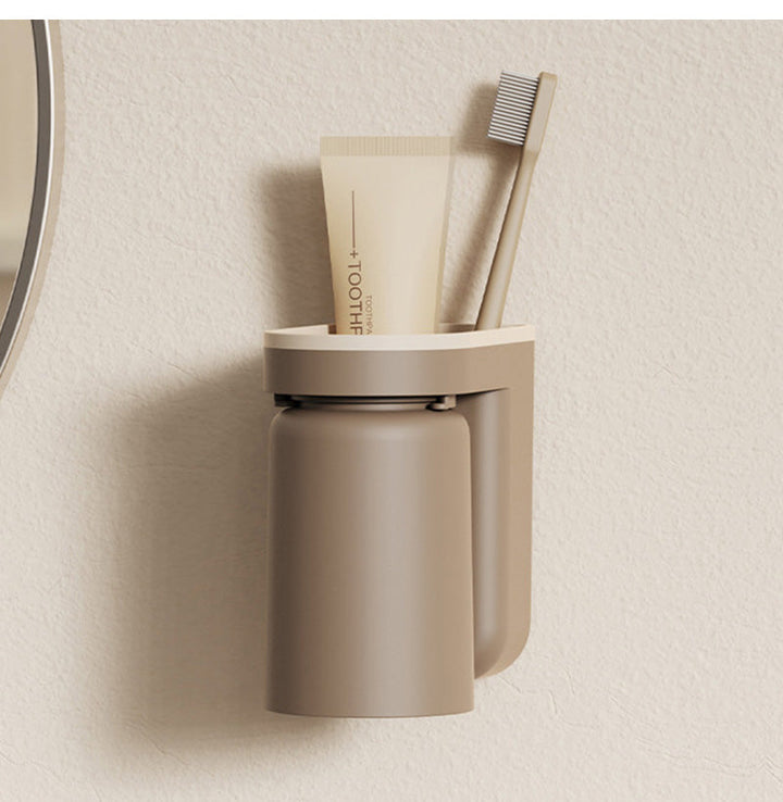 DuoClean 2-in-1 Wall Mount for Toothbrush and Cup – Clever Storage Without Drilling Bowlift