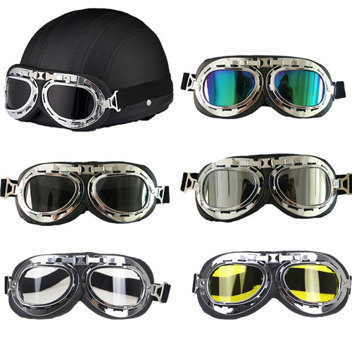 Vintage-Style Protective Riding Goggles Bowlift