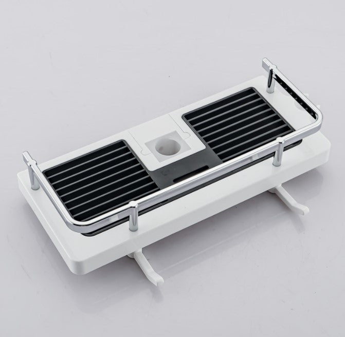 BowLift | Bathroom Shelf Caddy for Shower Rod, No Drilling Pole Shower Storage Shelf Holder