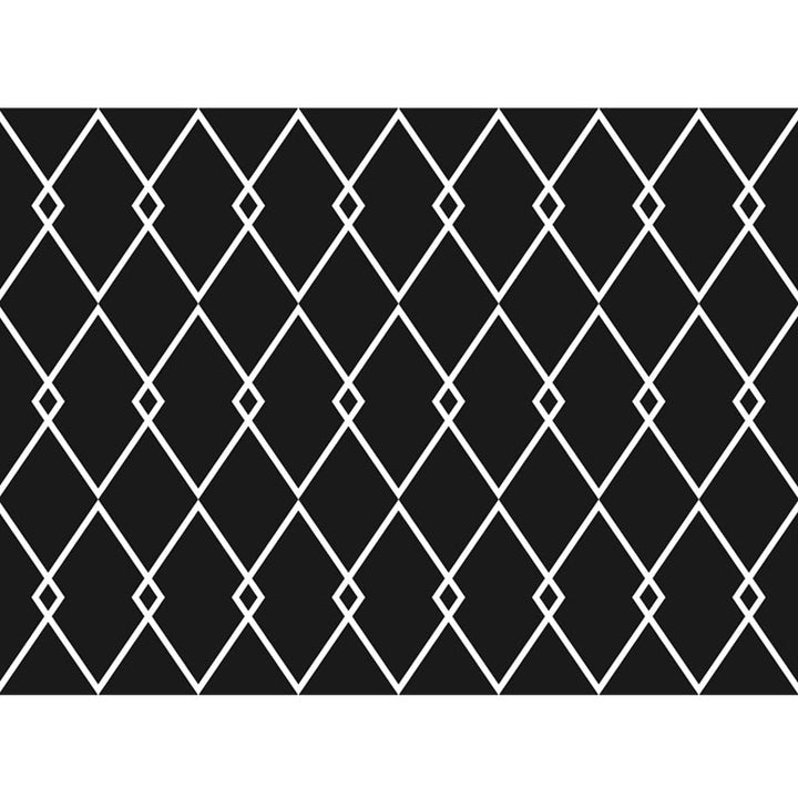 Scandinavian modern rug in black geometry rhombus pattern rug polyester anti-slip rug for home decoration | Bowlift