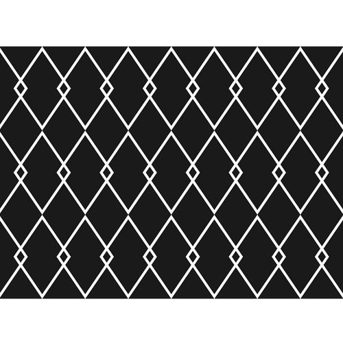 Scandinavian modern rug in black geometry rhombus pattern rug polyester anti-slip rug for home decoration | Bowlift