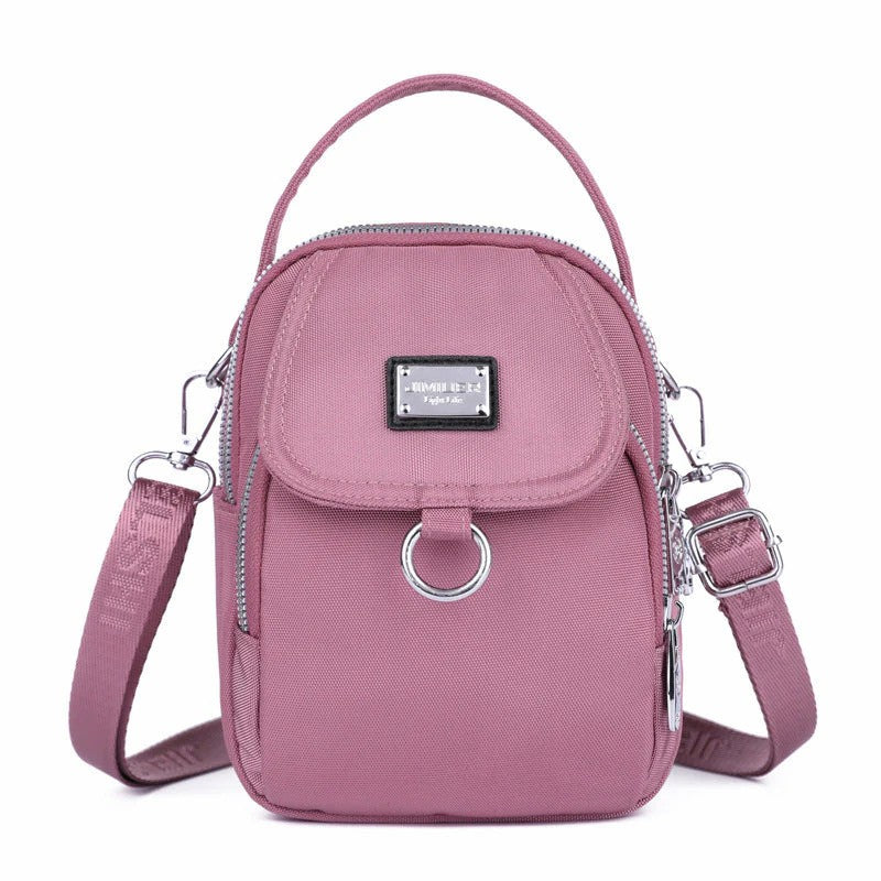 Waterproof Crossbody Phone Bag with Multiple Pockets and Adjustable Strap