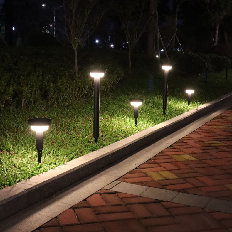 Modern Simplicity Waterproof Solar Round Aluminum Acrylic Outdoor Lights For Garden | Bowlift