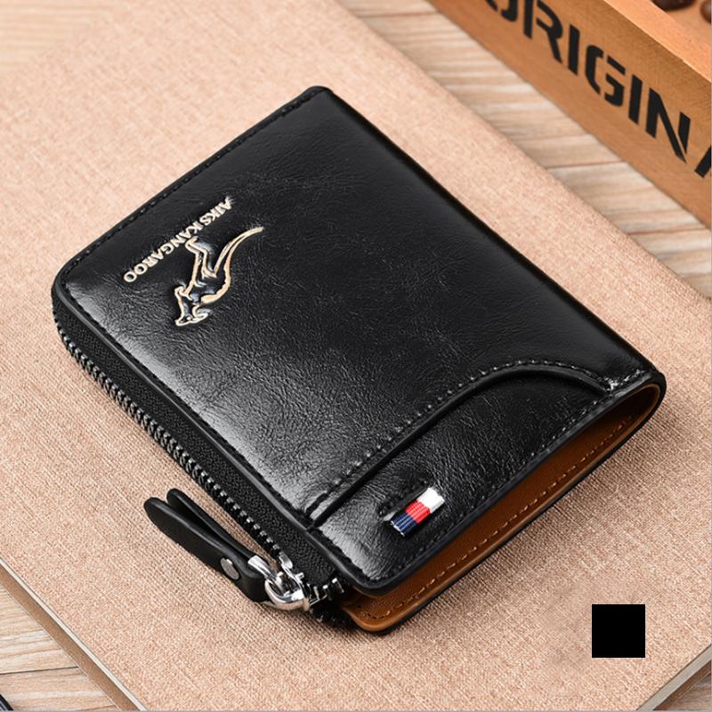 BowLift | Men Wallet Zipper Genuine Leather Purse ( RFID PROTECTED )