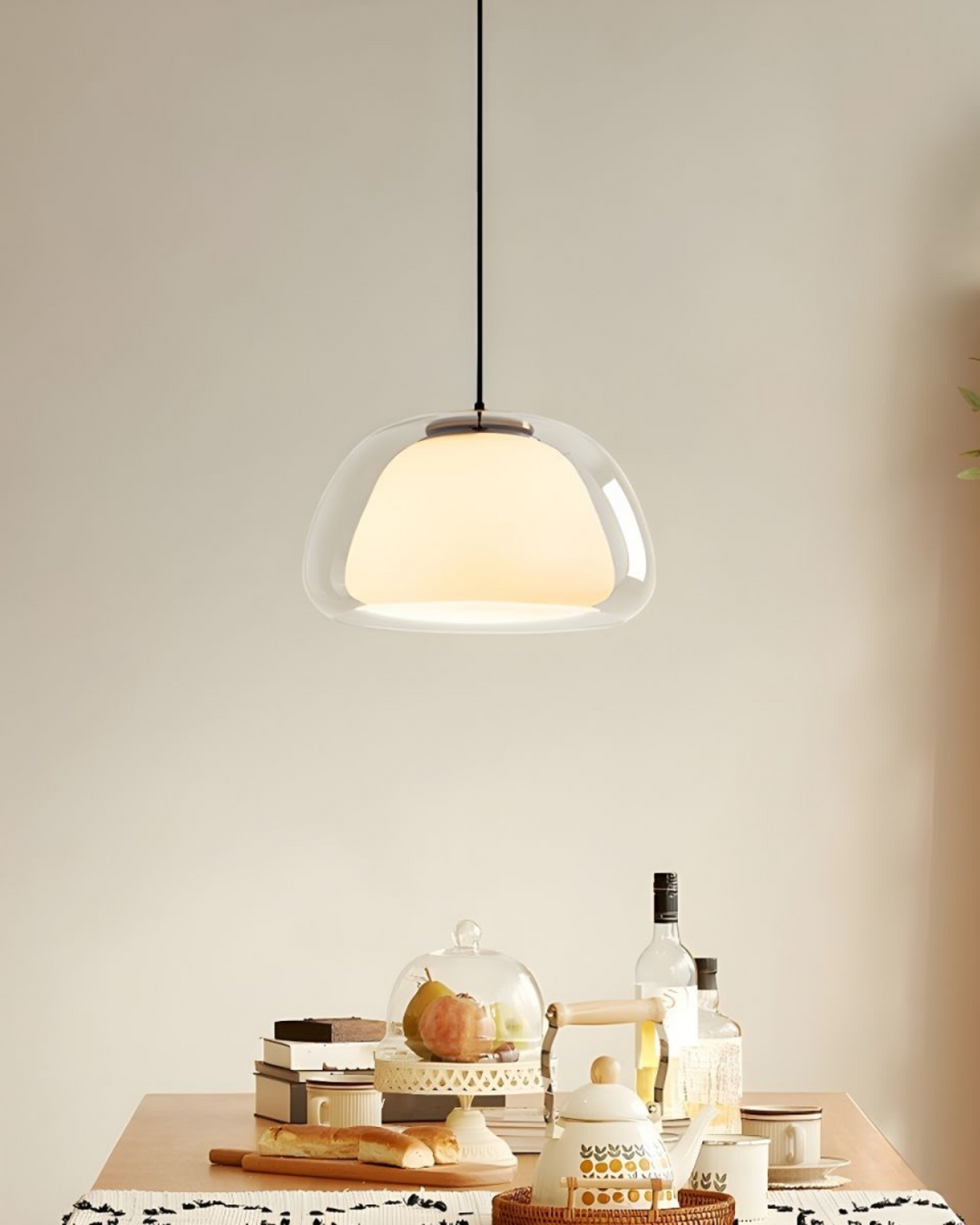 BowLift | Elegant Lamp in the Form of a Glass Dome with Crystal Accent