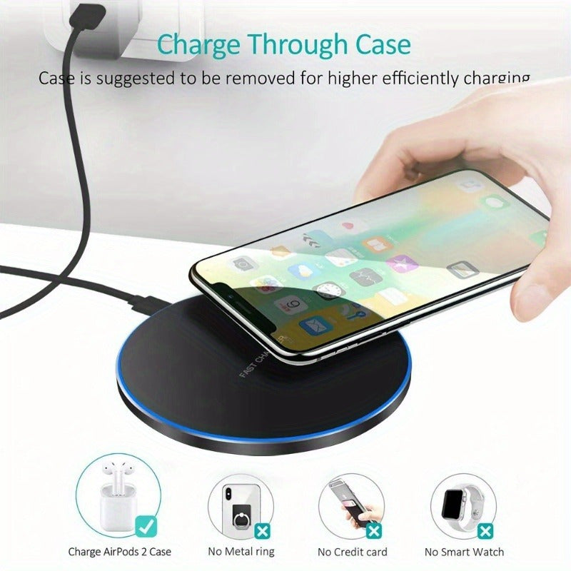 BowLift | Fast Wireless Charger – 15W Induction Charging Pad for iPhone and Android Devices, Sleek Design, Cable-Free Convenience