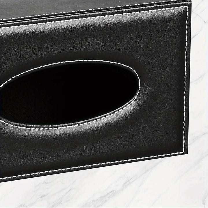 Chic Organizer - Luxury Faux Leather Storage Box with 4 Compartments Bowlift