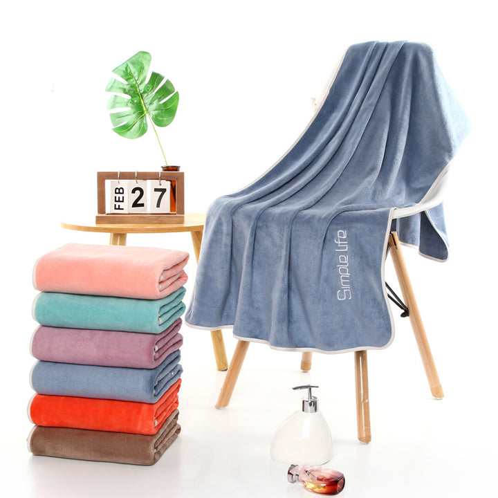 Microfiber Quick-Dry Bath Towel Wrap with Elastic Waist and Hanging Loop Bowlift