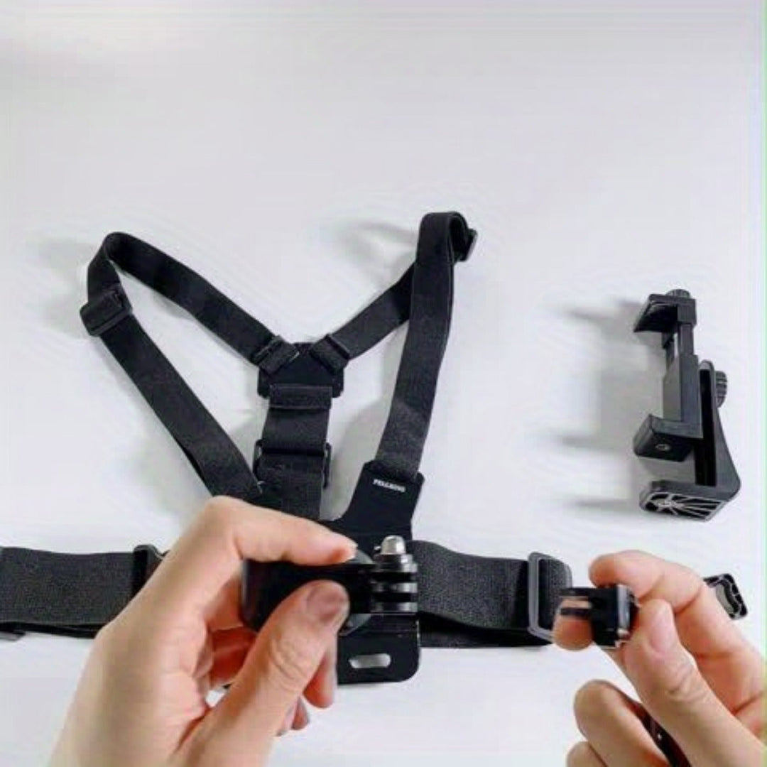 BowLift | Adjustable Hands-Free Chest Strap for Comfortable Filming and Photography – Secure Phone Holder for Smartphones and Action Cameras
