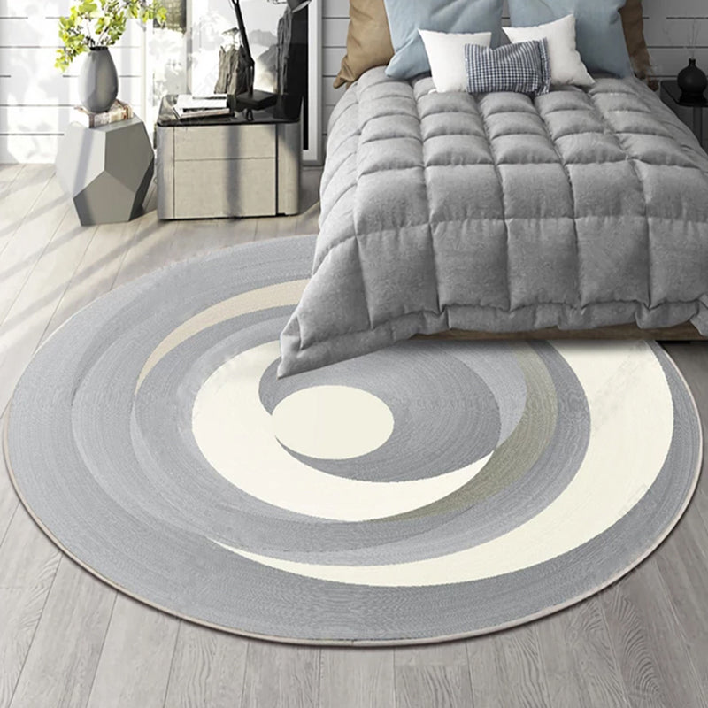 Multicolor Bedroom Carpet Contemporary Color Block Rug Washable Pet Friendly Non-Slip Mat Rug | Bowlift