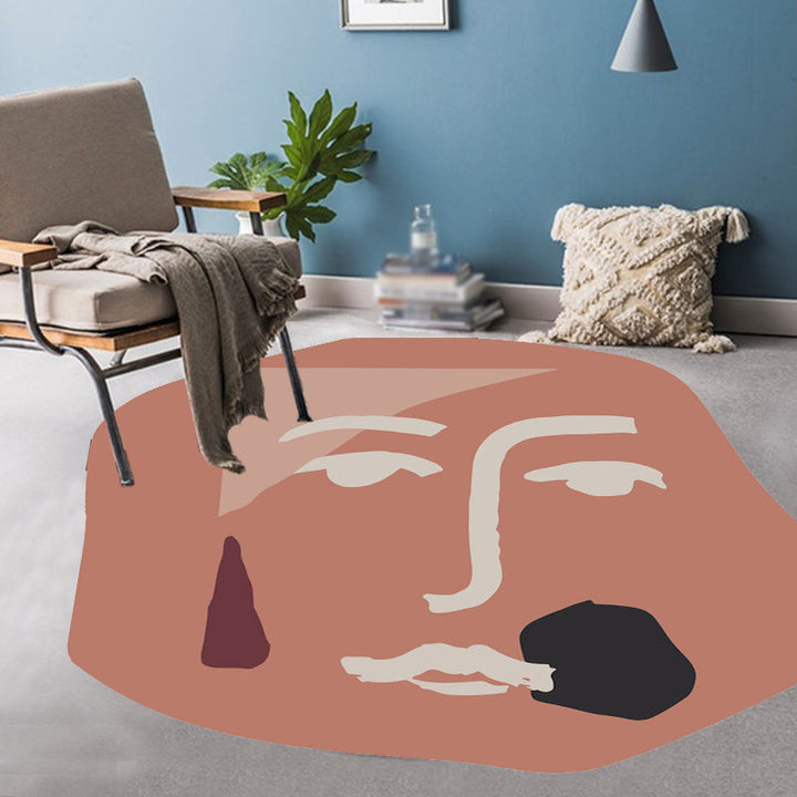 BowLift | Stylish Modern Carpet Red Character Pattern Carpet Non-Slip Backing Pet-Friendly Area Rug for Living Room