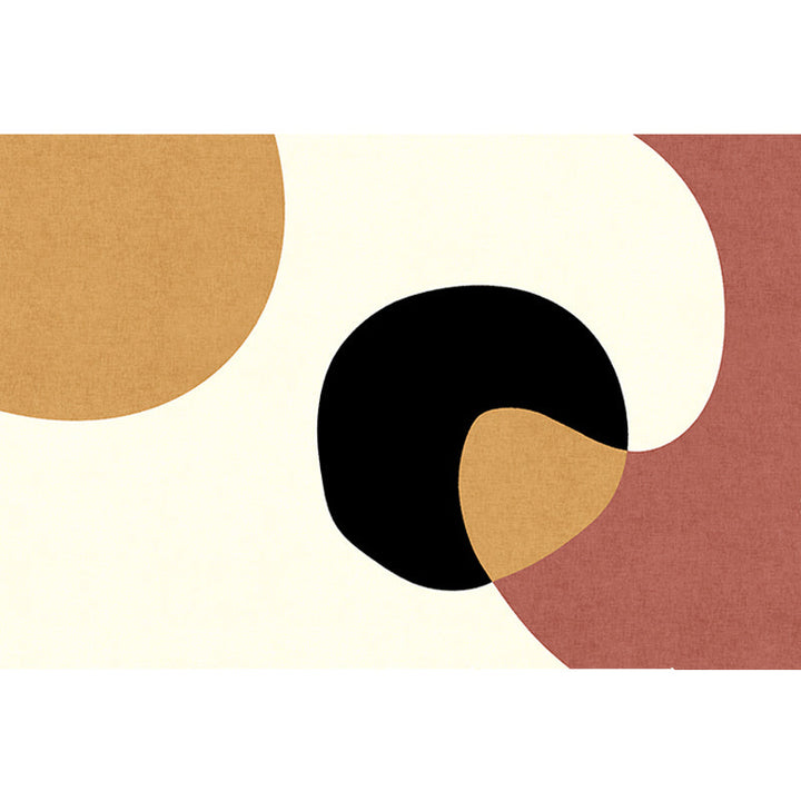 BowLift | Novelty Abstract Area Rug Beige Polyester Rug Non-Slip Back Washable Pet Friendly Area Rug for Living Room