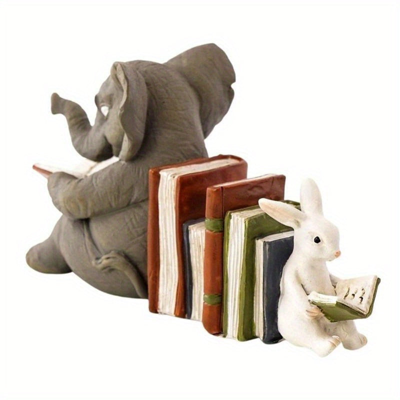 Charming - Playful Elephant and Rabbit Bookends Bowlift