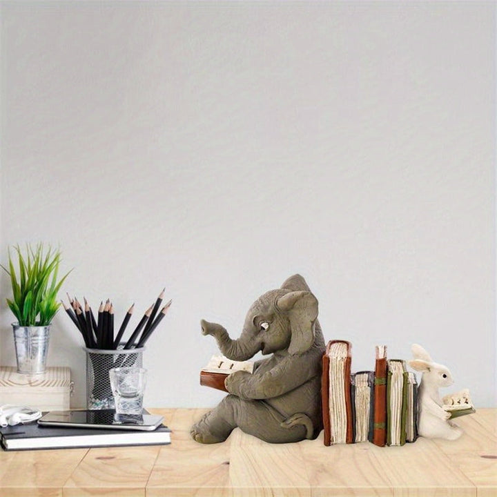Charming - Playful Elephant and Rabbit Bookends Bowlift