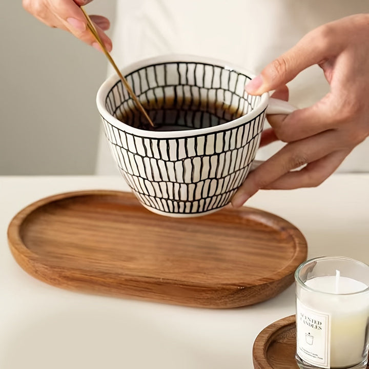 ChicTray - Elegant Oval Tray made of Solid Wood Bowlift