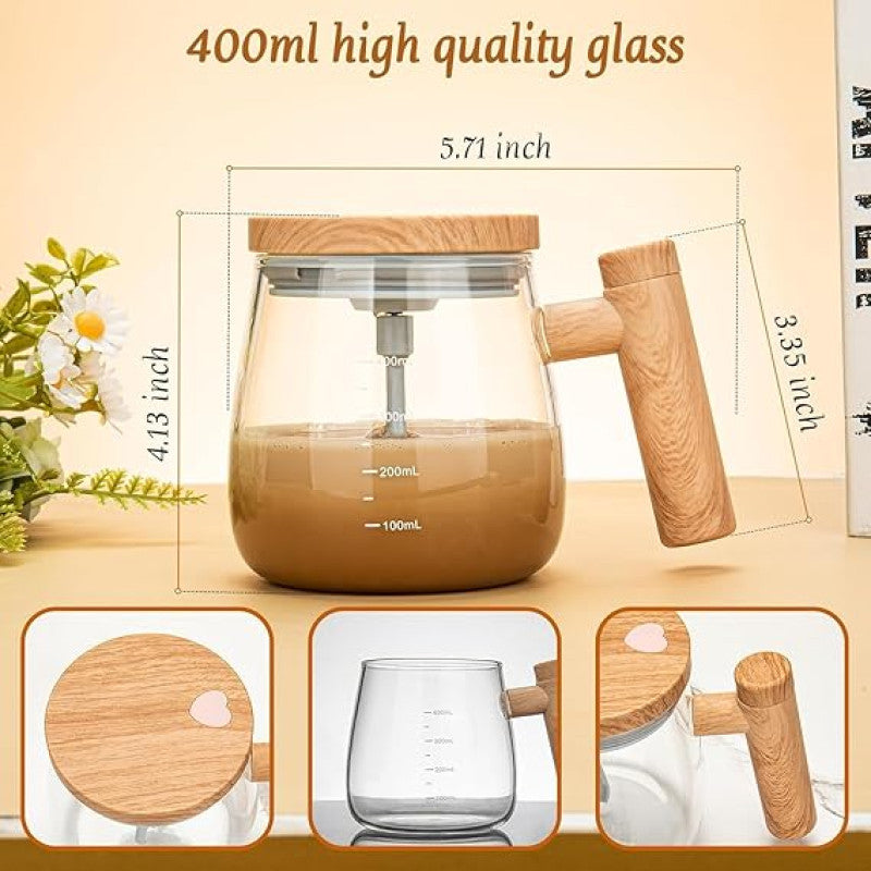 400ml Electric Mixing Cup, Automatic Portable Glass Cup Blender Bowlift