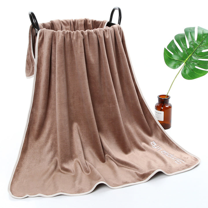 Microfiber Quick-Dry Bath Towel Wrap with Elastic Waist and Hanging Loop Bowlift