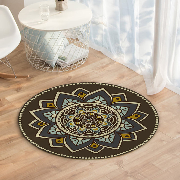 BowLift | Moroccan Floral Pattern Rug Multicolor Synthetic Rug Washable Pet Friendly Non-Slip Living Room Rug for Bedroom