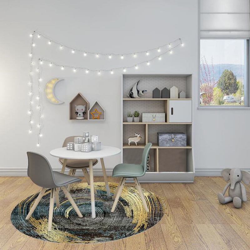 Unusual watercolor pattern rug Multicolored modernist rug Polyester washable pet-friendly non-slip rug for the bedroom | Bowlift