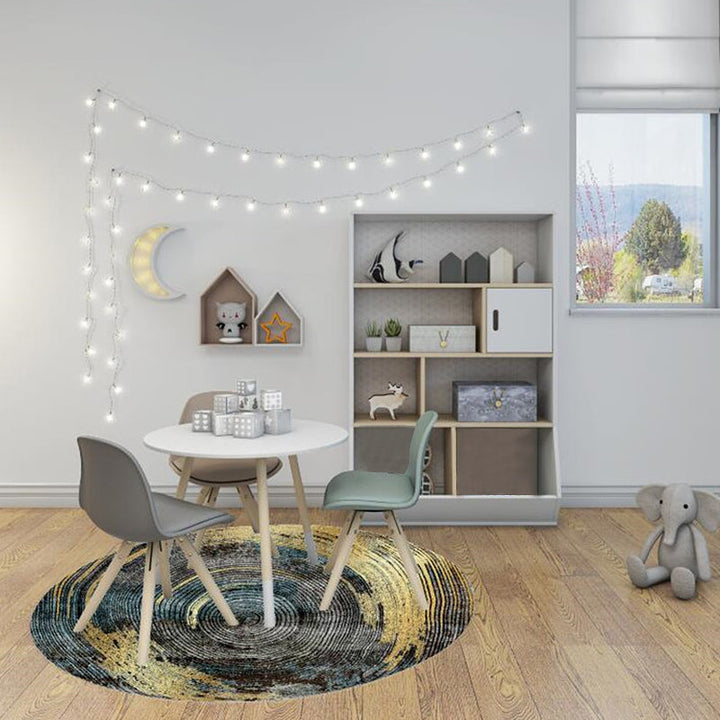 Unusual watercolor pattern rug Multicolored modernist rug Polyester washable pet-friendly non-slip rug for the bedroom | Bowlift