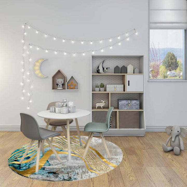 Unusual watercolor pattern rug Multicolored modernist rug Polyester washable pet-friendly non-slip rug for the bedroom | Bowlift