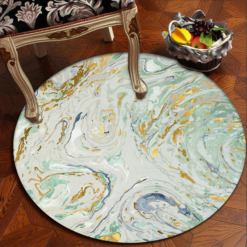 Unusual watercolor pattern rug Multicolored modernist rug Polyester washable pet-friendly non-slip rug for the bedroom | Bowlift
