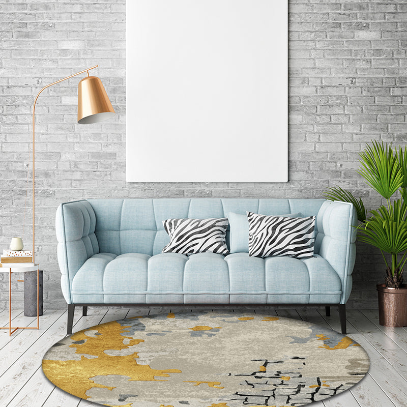 Unusual watercolor pattern rug Multicolored modernist rug Polyester washable pet-friendly non-slip rug for the bedroom | Bowlift