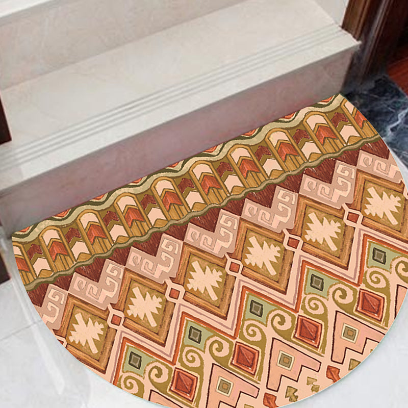 BowLift | Moroccan tribal floral pattern rug multicolored polyester rug machine washable pet friendly non-slip doormat for the living room
