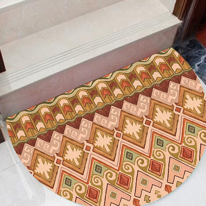 BowLift | Moroccan tribal floral pattern rug multicolored polyester rug machine washable pet friendly non-slip doormat for the living room