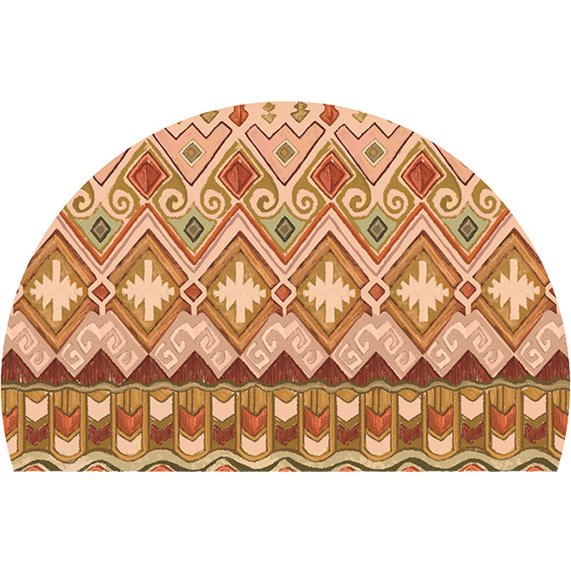 BowLift | Moroccan tribal floral pattern rug multicolored polyester rug machine washable pet friendly non-slip doormat for the living room