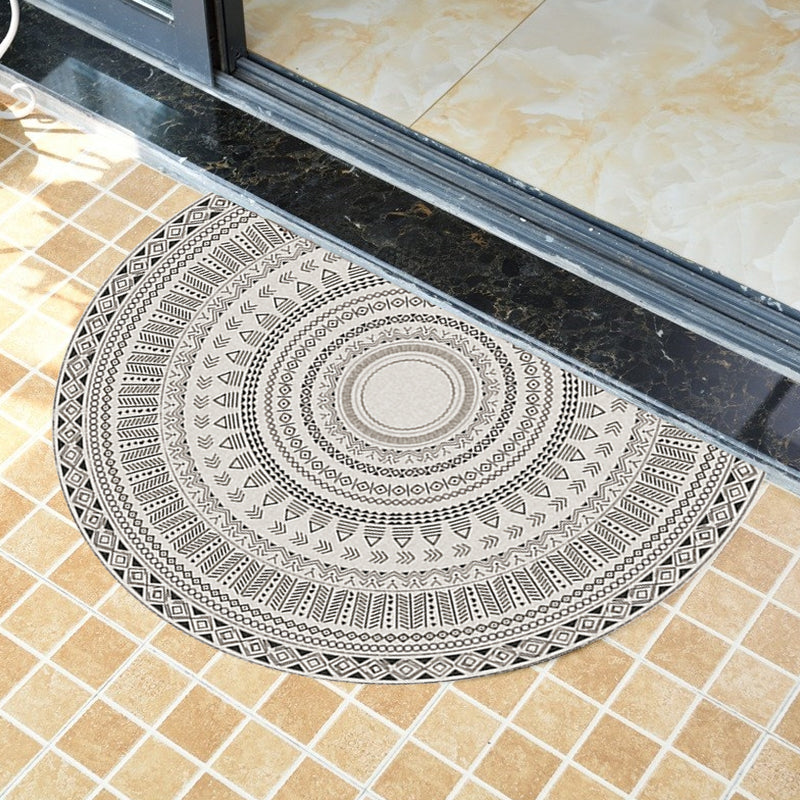 BowLift | Moroccan tribal floral pattern rug multicolored polyester rug machine washable pet friendly non-slip doormat for the living room