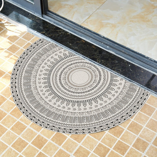 BowLift | Moroccan tribal floral pattern rug multicolored polyester rug machine washable pet friendly non-slip doormat for the living room