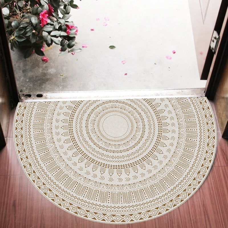 BowLift | Moroccan tribal floral pattern rug multicolored polyester rug machine washable pet friendly non-slip doormat for the living room