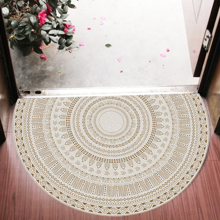 BowLift | Moroccan tribal floral pattern rug multicolored polyester rug machine washable pet friendly non-slip doormat for the living room
