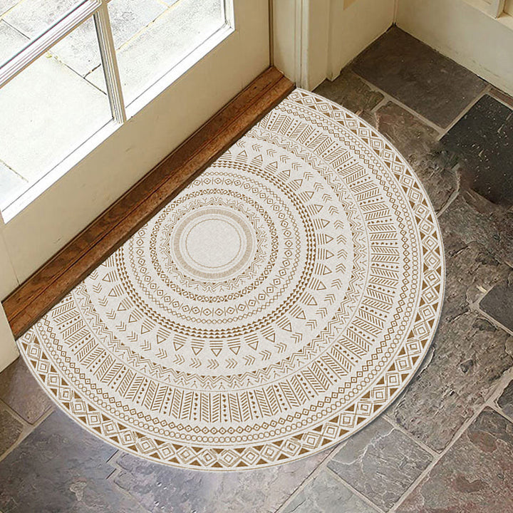 BowLift | Moroccan tribal floral pattern rug multicolored polyester rug machine washable pet friendly non-slip doormat for the living room