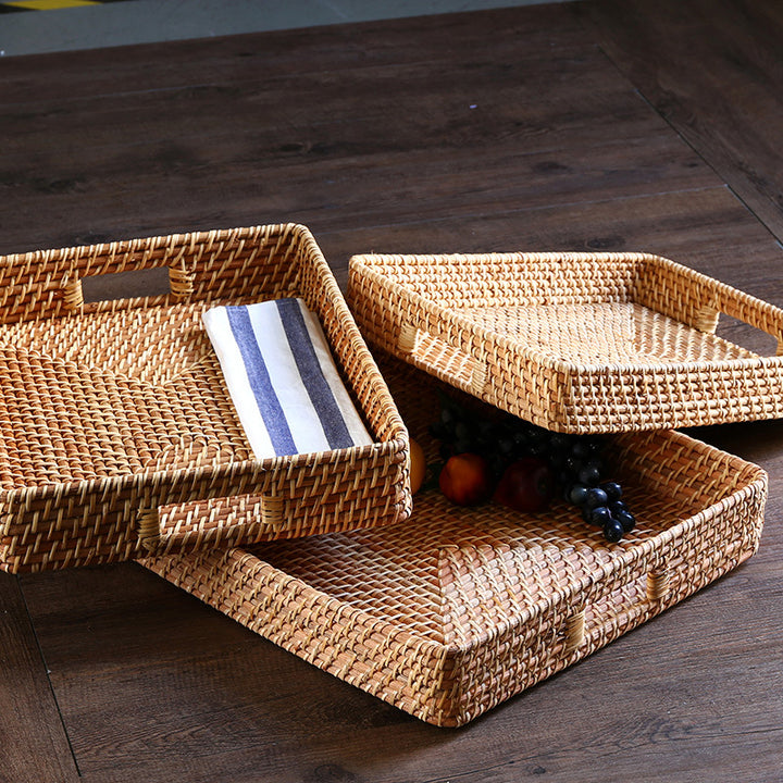 Natural Woven Serving Tray Bowlift