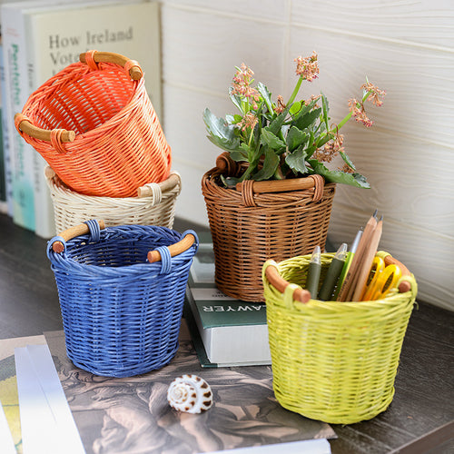 Decorative Woven Storage Basket Bowlift