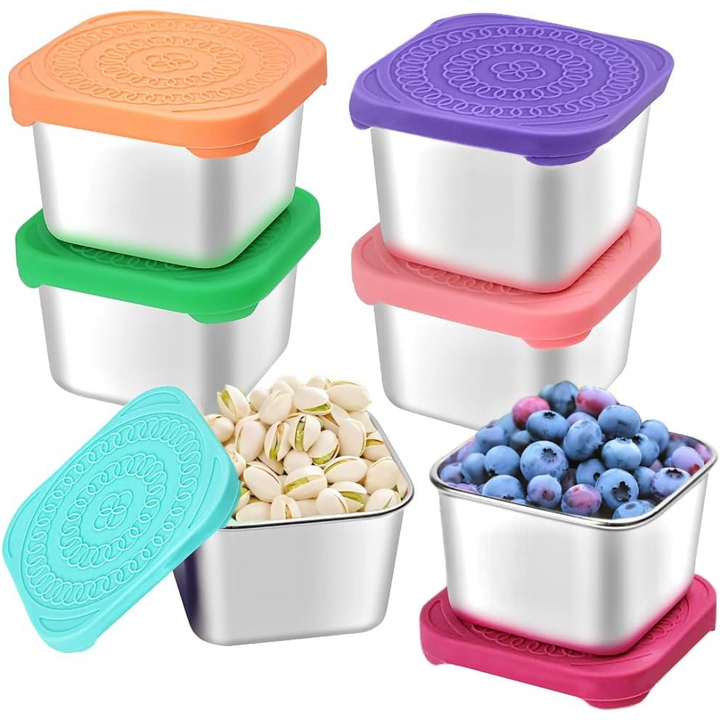 BowLift | 175ml Stainless Steel Snack Boxes for Kids - 6-Pack
