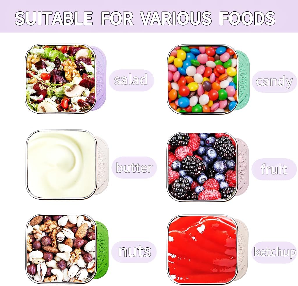 BowLift | 175ml Stainless Steel Snack Boxes for Kids - 6-Pack