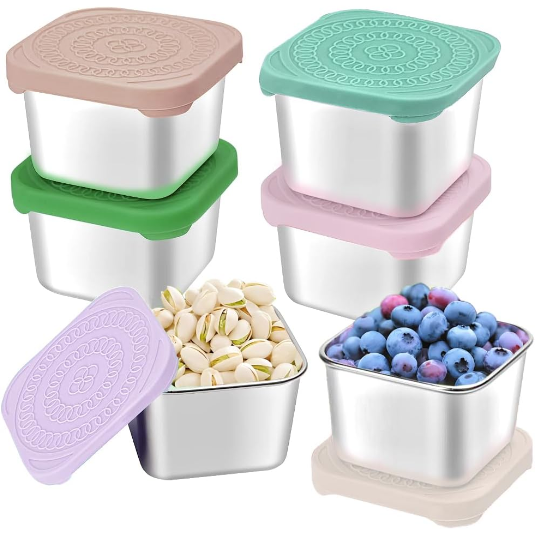 BowLift | 175ml Stainless Steel Snack Boxes for Kids - 6-Pack