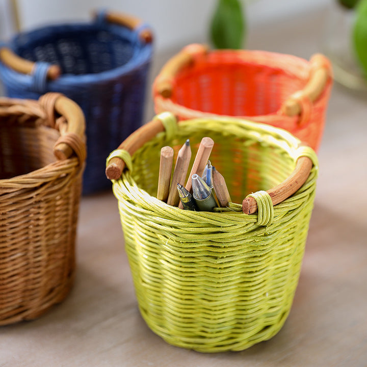 Decorative Woven Storage Basket Bowlift
